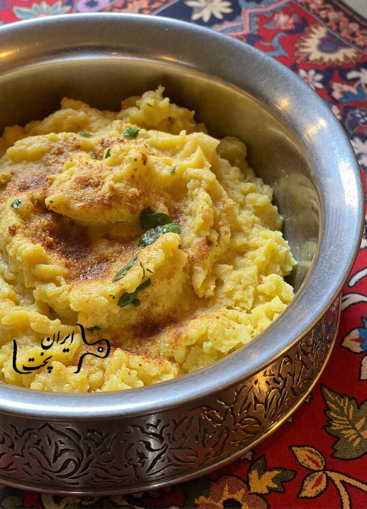کوکو سیب زمینی با سبزی خشک