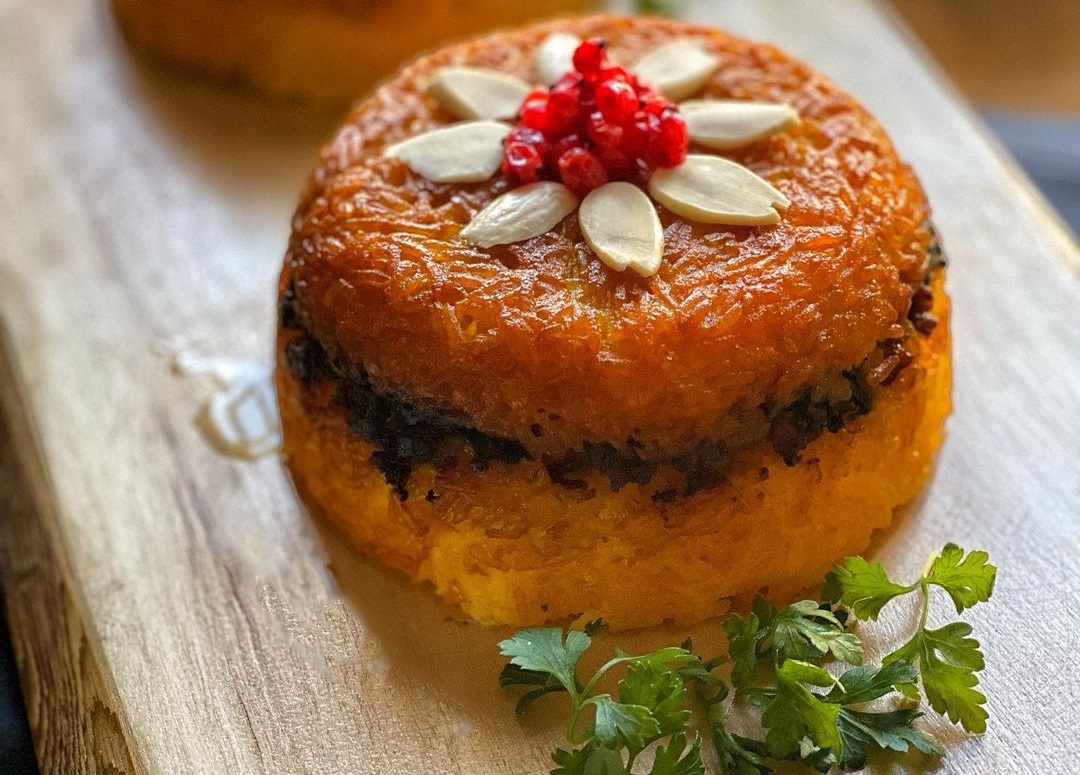 طرز تهیه ته چین اسفناج با گوشت