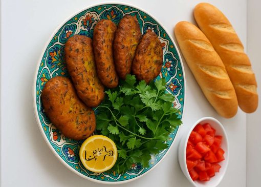 کوکو سیب زمینی با سبزی خشک