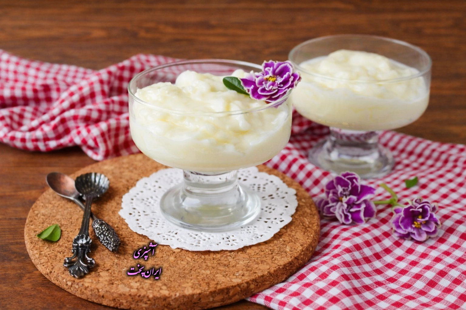 پودینگ وانیلی بدون تخم مرغ