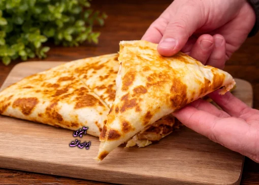 طرز تهیه املت پیتزایی با نان لواش