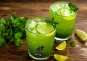 طرز تهیه شربت نعنا با نعناع تازه بدون رنگ خوراکی