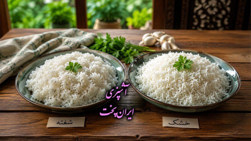 چرا برنج شفته یا خشک می شود