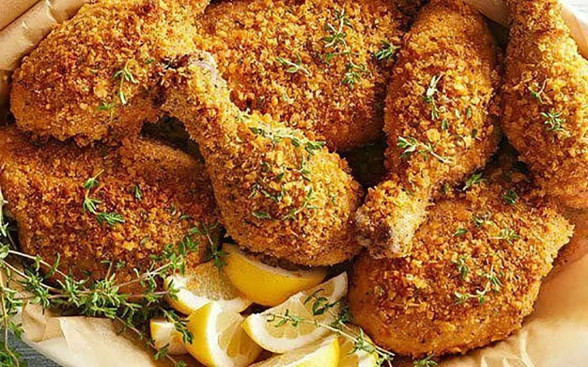 طرز تهیه مرغ سوخاری آسان و سریع (فیلم)