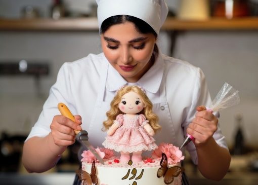 خلاقیت مشاغل؛ ابتکار دخترپسندِ قنّاد باسلیقه در طراحی و پخت کیک برای «روز دختر» + عکس/ روزتون مبارک فرشته‌های روی زمین❤