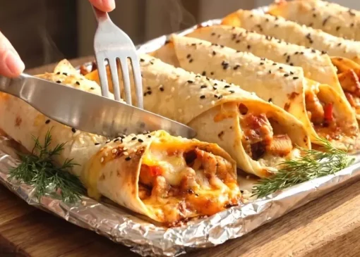 طرز تهیه رول پیتا با مرغ و سبزیجات تازه و خوشمزه