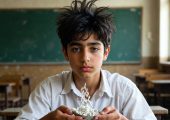 خلاقیت خنده‌دار دانش‌آموز تنبل در اختراع روشی جدید و ماورایی برای حفظ کردن درسهایش مرزهای علم و دانش را جابجا کرد+فیلم/ من حرفی ندارم خودتون ببینید😂😂