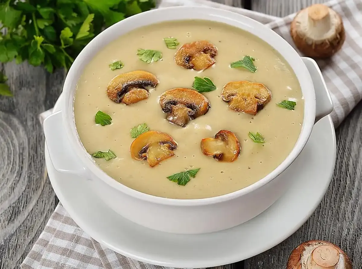 طرز تهیه سوپ قارچ خامه‌ای خوشمزه؛ یک پیش‌غذای ساده و مجلسی