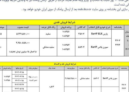 آغاز ثبت نام ایران خودرو در سامانه یکپارچه | طرح جدید فروش فوری ایران خودرو برای عموم کلیک کنید برای ثبت نام